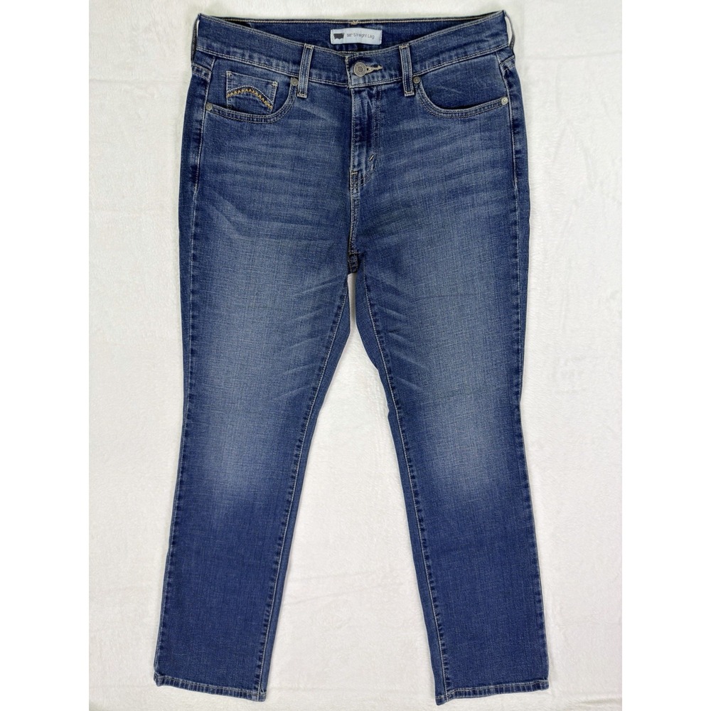 Levis 505 Jeans Womens 8M (29x32) Blue Straight Medium Wash Denim‎ Mid Rise